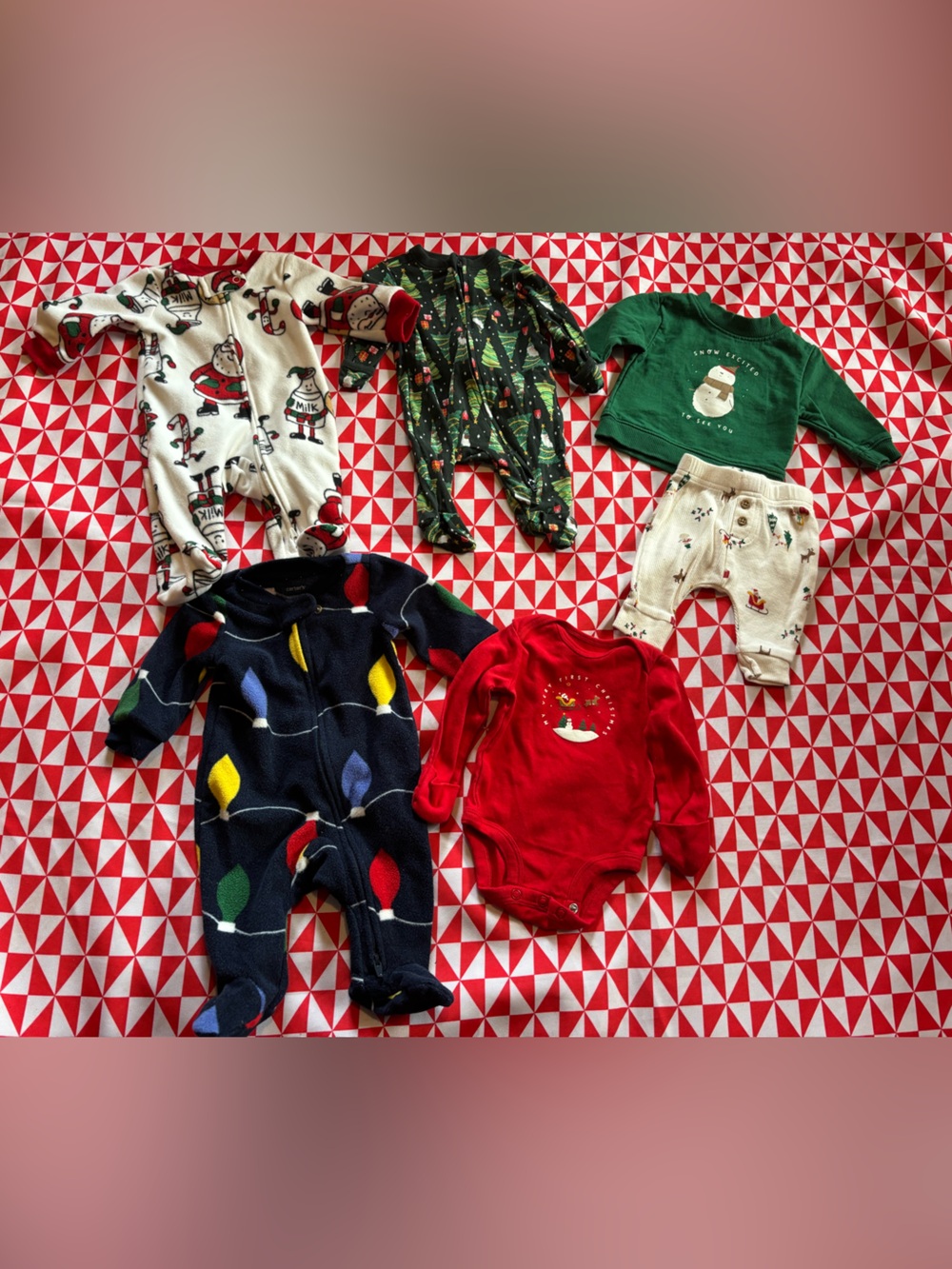 Newborn Christmas clothing lot